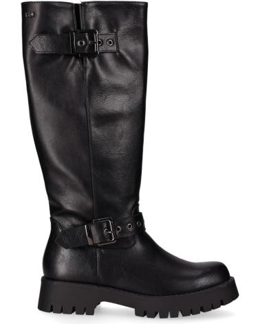 CHIKA10 STRONG 07 BLACK TALL BOOT WITH BUCKLES NEGRO-BLACK