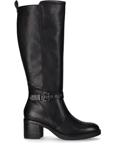 CHIKA10 MONNA 07 BLACK TALL BOOT WITH BLOCK HEEL NEGRO-BLACK
