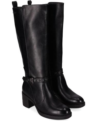 CHIKA10 MONNA 07 BLACK TALL BOOT WITH BLOCK HEEL NEGRO-BLACK