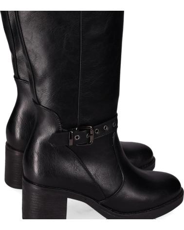 CHIKA10 MONNA 07 BLACK TALL BOOT WITH BLOCK HEEL NEGRO-BLACK
