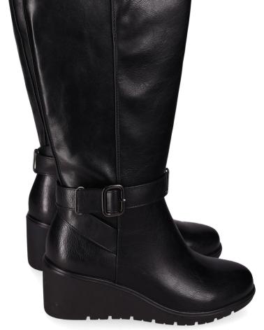 CHIKA10 CLAKISA 04 BLACK HIGH WEDGE BOOT NEGRO-BLACK