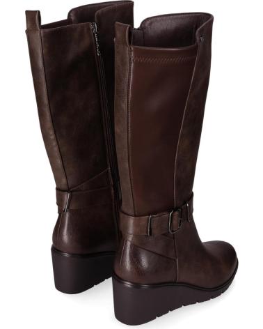 CHIKA10 CLAKISA 04 BROWN WEDGE BOOTS MARRON-BROWN