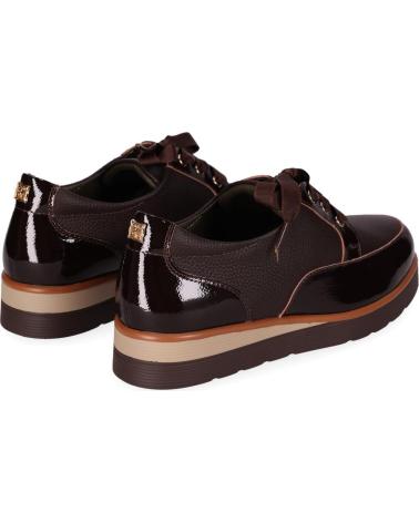 CHIKA10 RE FICUS 01 BROWN PATENT LEATHER PLATFORM LACE-UP SHOES MARRON-BROWN