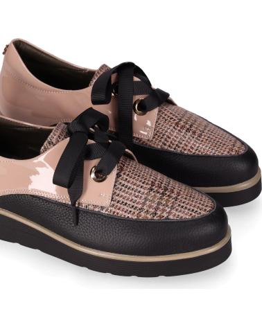 CHIKA10 RE FICUS 03 - MULTI-TONE BEIGE PATENT EFFECT OXFORD SHOES MULTI-BEIG-BEIGE