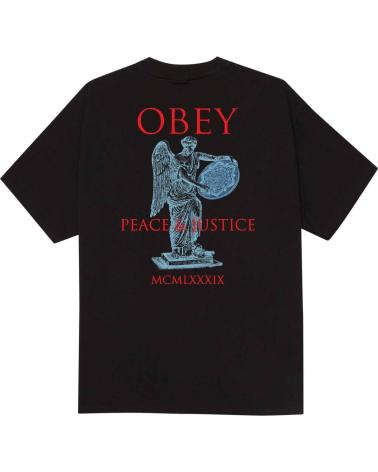 T-SHIRT OBEY PEACE JUSTICE STATUE PRETO NAN