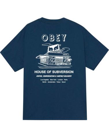 T-SHIRT OBEY HOUSE OF SUBVERSION AZUL PORTO NAN