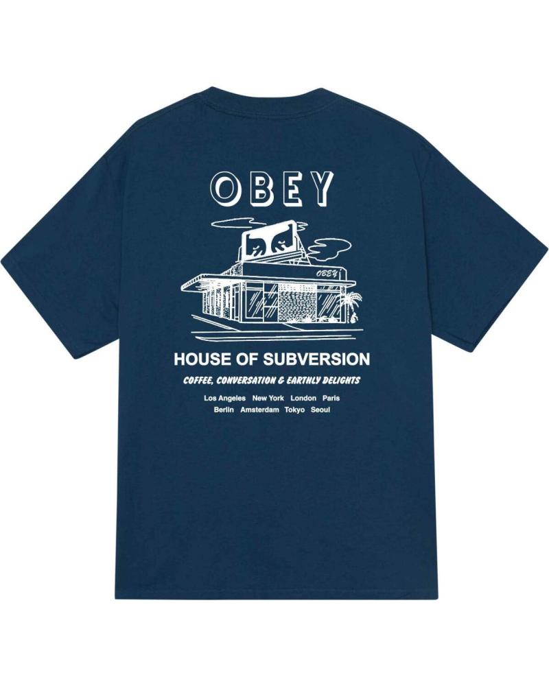 T-SHIRT OBEY HOUSE OF SUBVERSION AZUL PORTO NAN T-SHIRT OBEY HOUSE OF SUBVERSION AZUL PORTO NAN