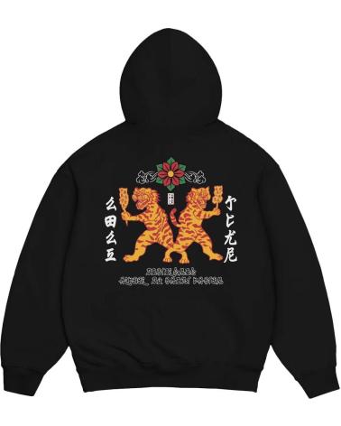 CAMISOLA COM CAPUZ JACKER BAIJU PRETA NAN