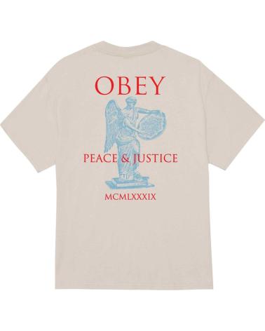 T-SHIRT OBEY PEACE JUSTICE STATUE CINZA PRATA NAN