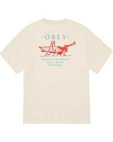 T-SHIRT OBEY MUTANT GRASSHOPPER BEGE CREME NAN