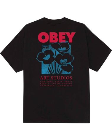 CAMISETA OBEY ART STUDIO FLOWERS NEGRA NAN