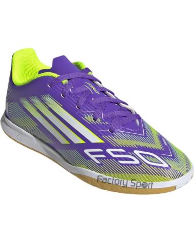 ADIDAS F50 CLUB IN J - ZAPATILLAS FÚTBOL SALA NIÑO MORADO/LIMA JI0042 VIOLETA ADIDAS F50 CLUB IN J - ZAPATILLAS FÚTBOL SALA NIÑO MORADO/LIMA JI0042 VIOLETA