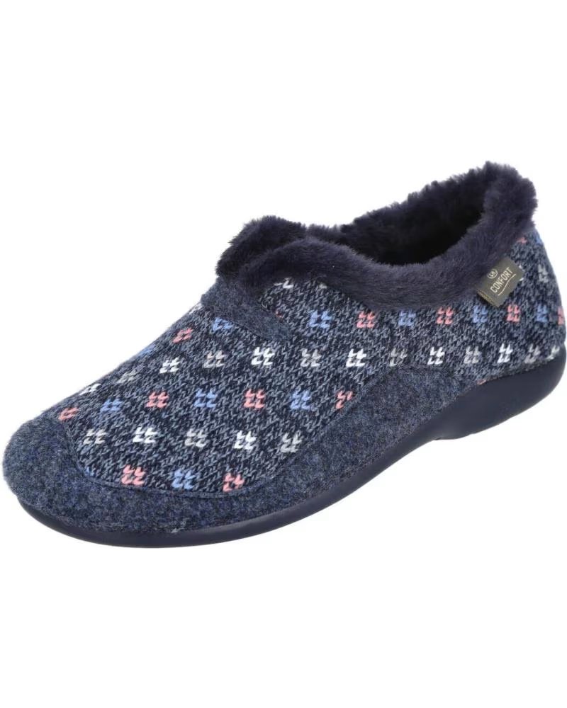 ZAPATILLAS DE CASA CALZAMUR 40429 CERRADAS MARINO PARA MUJER MARINO