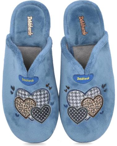 DEVALVERDE 1181 CHINELOS DE CASA - DESIGN CORAÇÕES AZUL DUCADOS DEVALVERDE 1181 CHINELOS DE CASA - DESIGN CORAÇÕES AZUL DUCADOS