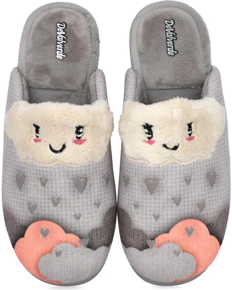 HAUSSCHUHE DEVALVERDE 1174 GRAU MIT WOLKENMOTIV GRIS