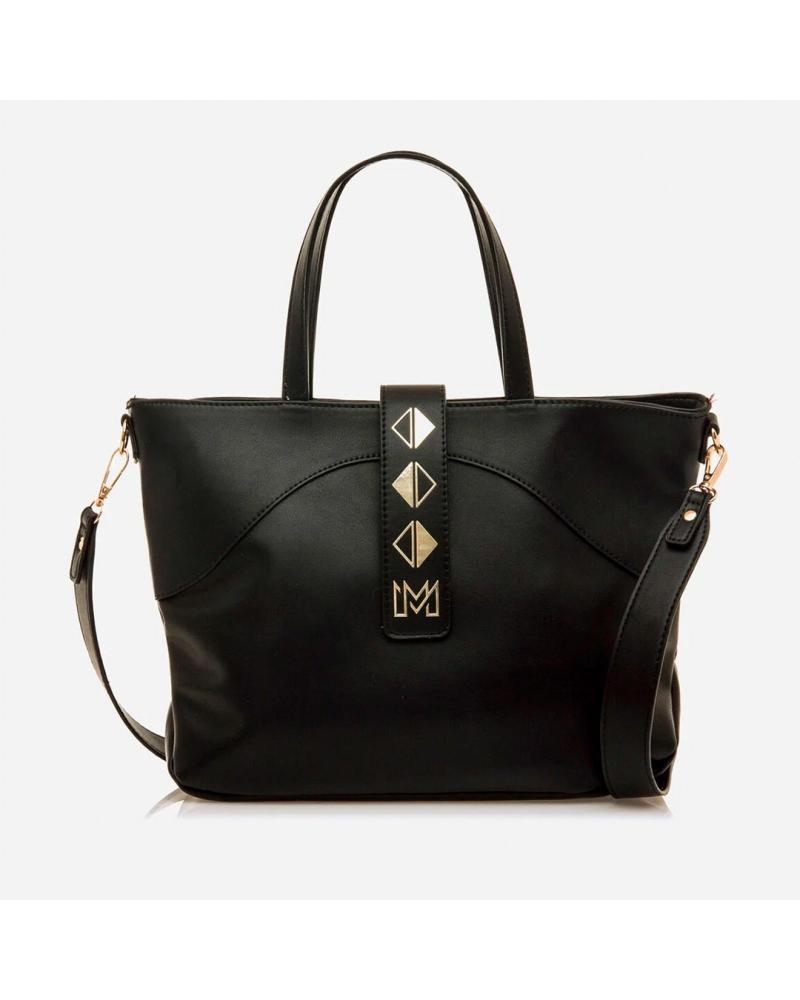 BOLSA DE OMBRO MARIA MARE MALLA-C58971 PRETA COM DETALHES METÁLICOS NEGRO BOLSA DE OMBRO MARIA MARE MALLA-C58971 PRETA COM DETALHES METÁLICOS NEGRO