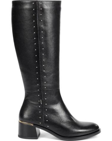 FLUCHOS KIM TOSCANA D9609 BOTA ALTA DE COURO PRETO NEGRO