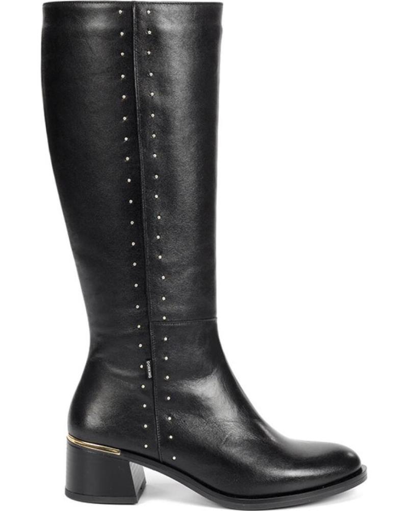 FLUCHOS KIM TOSCANA D9609 BOTA ALTA DE COURO PRETO NEGRO