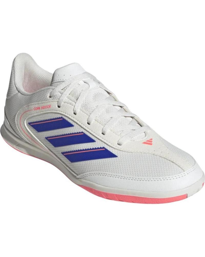 ADIDAS CHAUSSURE COPA INDOOR COURT C JR2891 BLANCHE RAYURES BLEUES DÉTAILS ROSES NAN