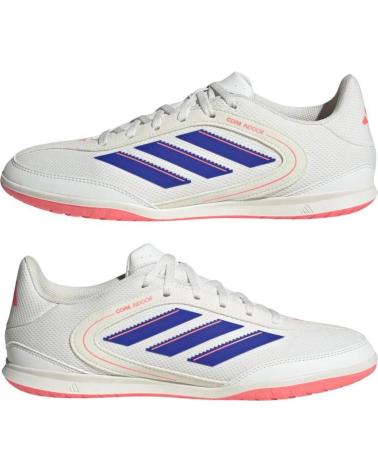 ADIDAS CHAUSSURE COPA INDOOR COURT C JR2891 BLANCHE RAYURES BLEUES DÉTAILS ROSES NAN