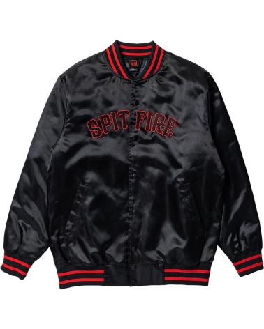 CHAQUETA DEPORTIVA SPITFIRE SPITBALL NEGRA ROJA NAN