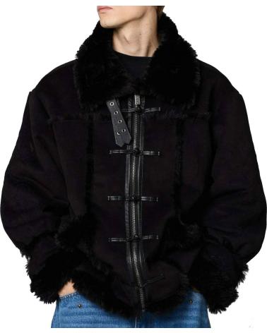 GRIMEY VESTE SAMPANS SUEDE SHERPA NOIRE NAN