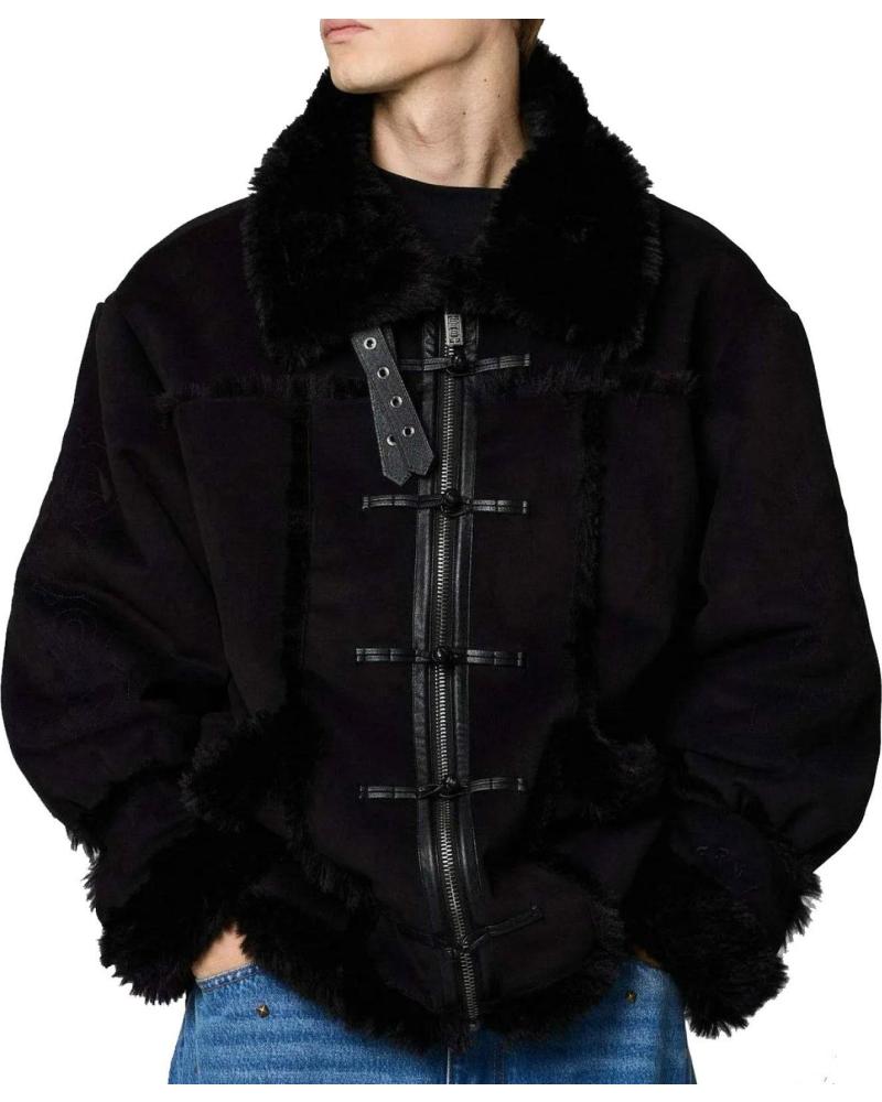 GRIMEY VESTE SAMPANS SUEDE SHERPA NOIRE NAN