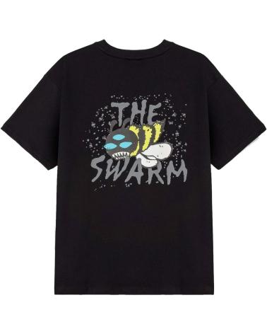 T-SHIRT GRIMEY NERA 'THE SWARM' CON STAMPA GRAFICA NEGRO