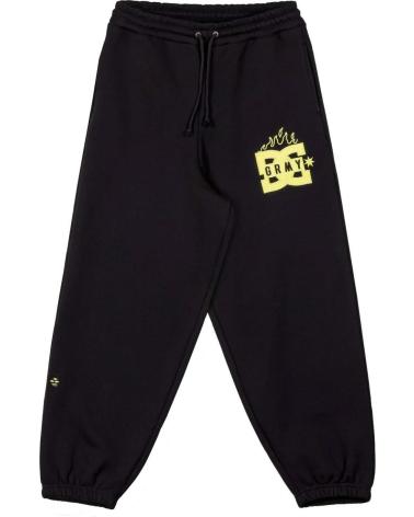PANTALONE TUTA GRIMEY NERO CON LOGO GRAFICO GIALLO NEGRO