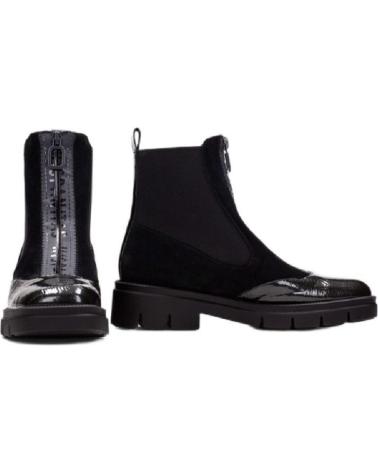 BOTINS HISPANITAS NEPAL HI254302 PRETOS COM BIQUEIRA CROCO NEGRO