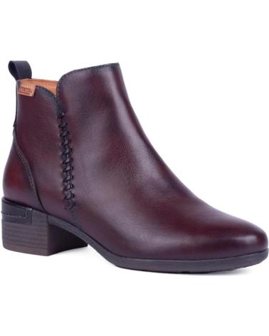 PIKOLINOS BOTTINE MÁLAGA W6W-8950 EN CUIR BORDEAUX À TALON BURDEOS