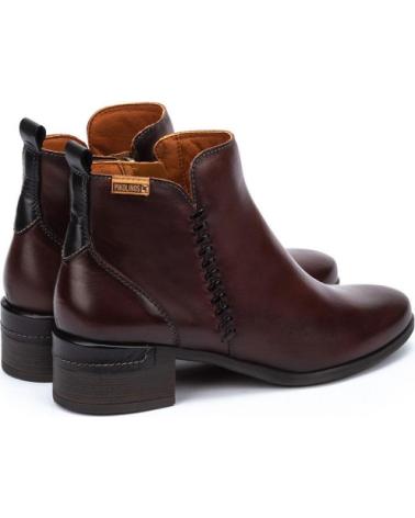 PIKOLINOS BOTTINE MÁLAGA W6W-8950 EN CUIR BORDEAUX À TALON BURDEOS