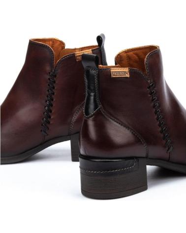 PIKOLINOS BOTTINE MÁLAGA W6W-8950 EN CUIR BORDEAUX À TALON BURDEOS