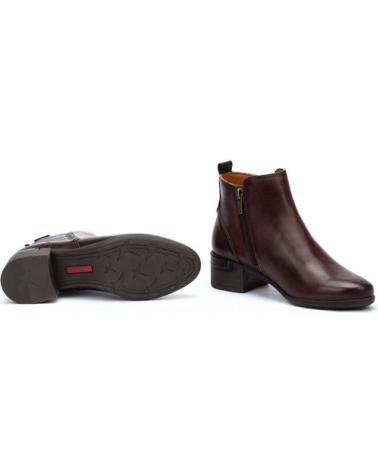 PIKOLINOS BOTTINE MÁLAGA W6W-8950 EN CUIR BORDEAUX À TALON BURDEOS
