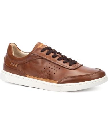 PIKOLINOS ALICANTE M2U LEATHER SNEAKERS IN BROWN MARRóN