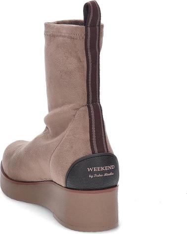 PEDRO MIRALLES BOOTS 27500 SUEDE STRETCH TAUPE TAUPE