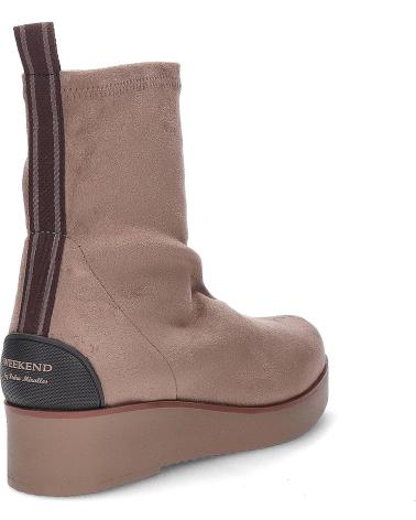 PEDRO MIRALLES BOOTS 27500 SUEDE STRETCH TAUPE TAUPE