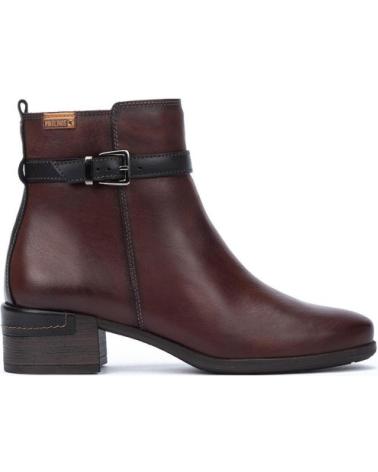 BOTTINES PIKOLINOS MÁLAGA W6W-8622C1 EN CUIR ACAJOU À TALON CAOBA