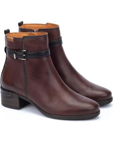 BOTTINES PIKOLINOS MÁLAGA W6W-8622C1 EN CUIR ACAJOU À TALON CAOBA