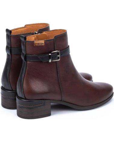 BOTTINES PIKOLINOS MÁLAGA W6W-8622C1 EN CUIR ACAJOU À TALON CAOBA