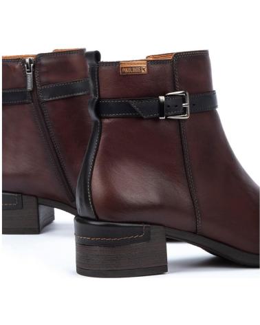 BOTTINES PIKOLINOS MÁLAGA W6W-8622C1 EN CUIR ACAJOU À TALON CAOBA