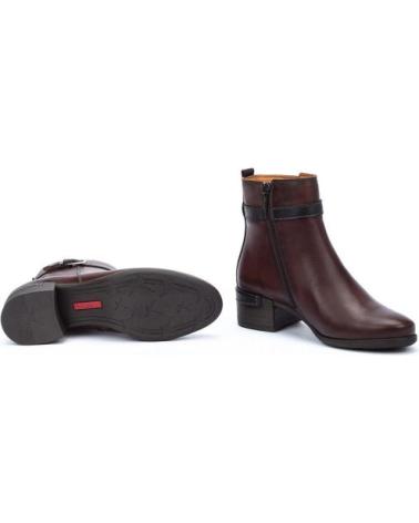 BOTTINES PIKOLINOS MÁLAGA W6W-8622C1 EN CUIR ACAJOU À TALON CAOBA