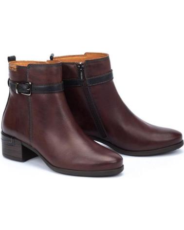 BOTTINES PIKOLINOS MÁLAGA W6W-8622C1 EN CUIR ACAJOU À TALON CAOBA