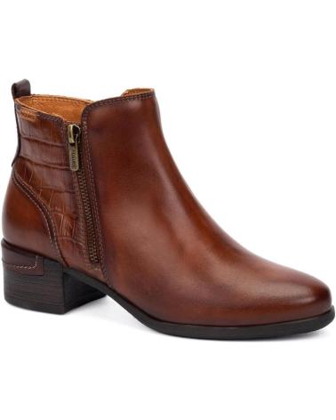 PIKOLINOS MALAGA W6W BOTINES DE PIEL CON TACÓN MARRÓN MARRóN