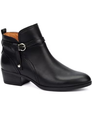 PIKOLINOS DAROCA BOTIN DE TACON PIEL NEGRO CON HEBILLA MUJER VARIOS COLORES