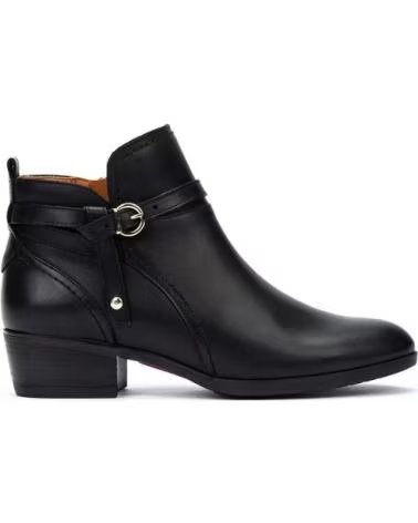 PIKOLINOS DAROCA BOTIN DE TACON PIEL NEGRO CON HEBILLA MUJER VARIOS COLORES