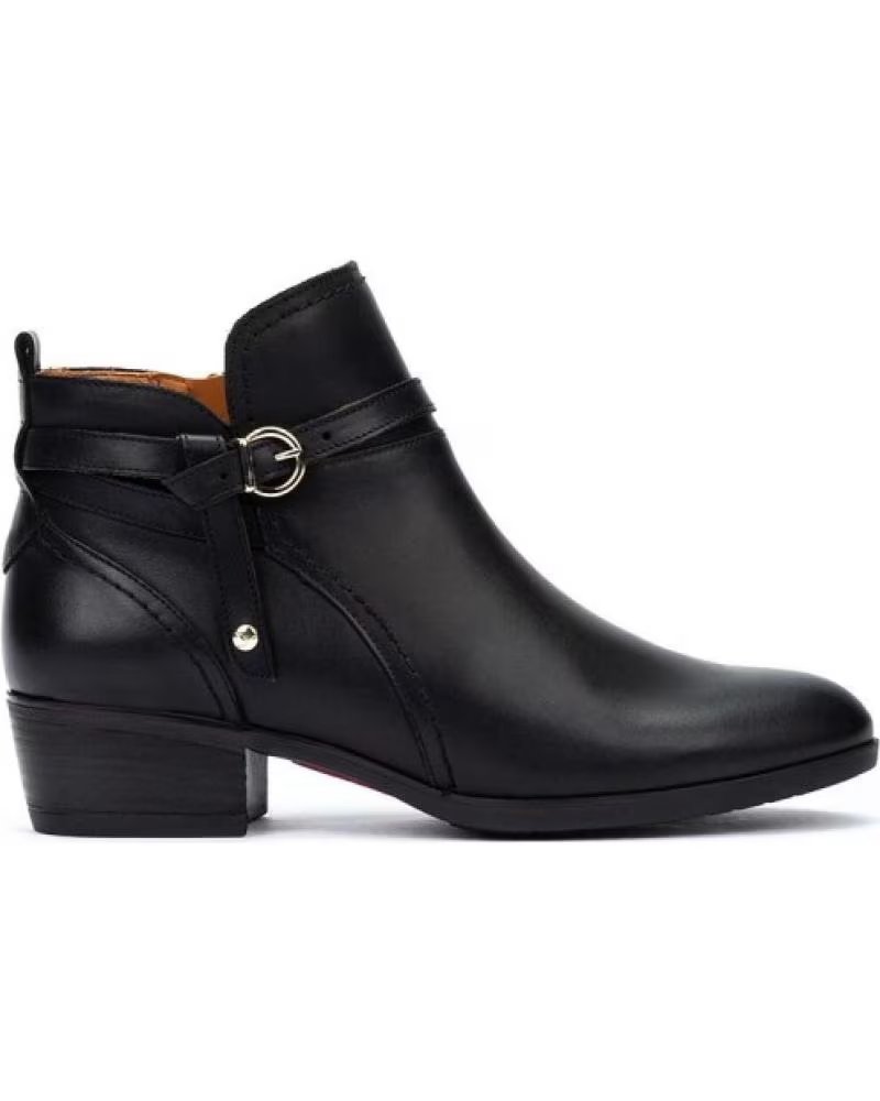PIKOLINOS DAROCA BOTIN DE TACON PIEL NEGRO CON HEBILLA MUJER VARIOS COLORES