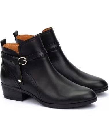 PIKOLINOS DAROCA BOTIN DE TACON PIEL NEGRO CON HEBILLA MUJER VARIOS COLORES
