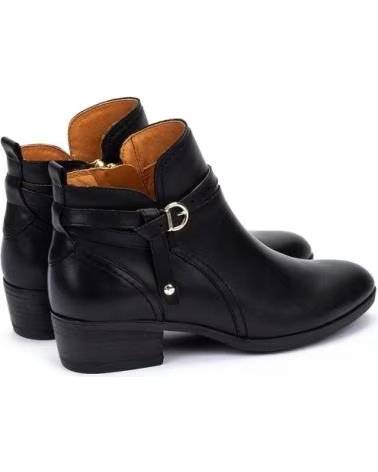 PIKOLINOS DAROCA BOTIN DE TACON PIEL NEGRO CON HEBILLA MUJER VARIOS COLORES