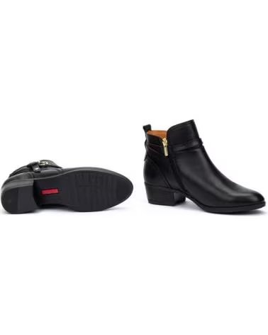 PIKOLINOS DAROCA BOTIN DE TACON PIEL NEGRO CON HEBILLA MUJER VARIOS COLORES
